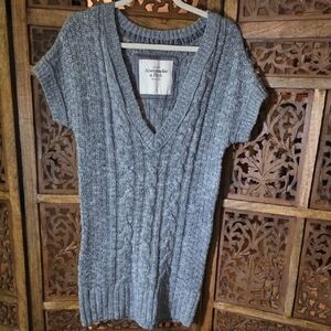 🌟Abercrombie & Fitch Gray Cable Knit Midi Dress